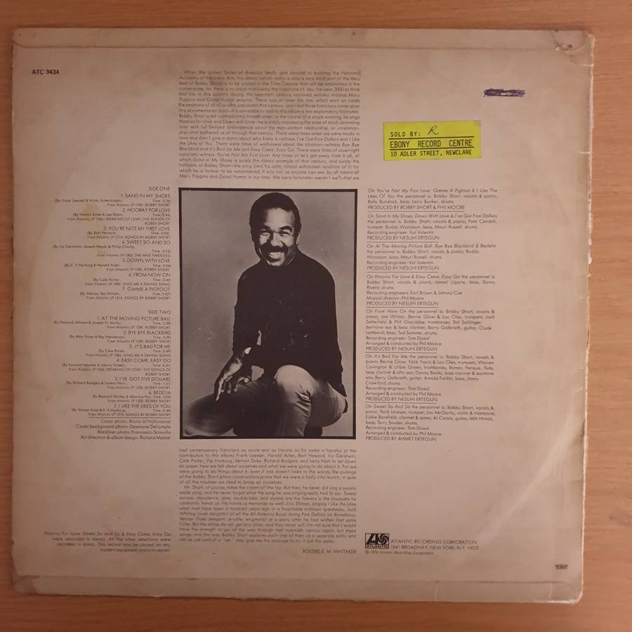 Bobby Short  The Very Best Of Bobby Short - Vinyl LP Record (VG+)