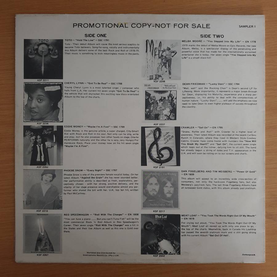 CBS Promo Album - Last Year We Brought You...  Vinyl LP Record (VG+)