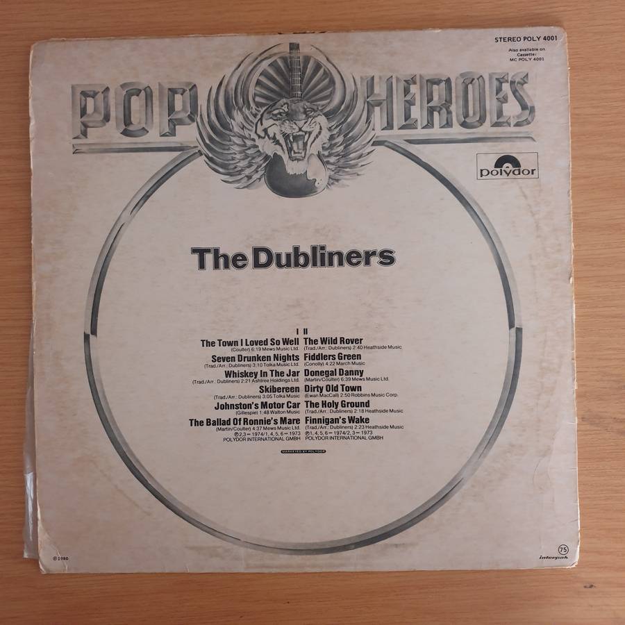The Dubliners - Pop Heroes Series - Vinyl LP Record  (VG+)