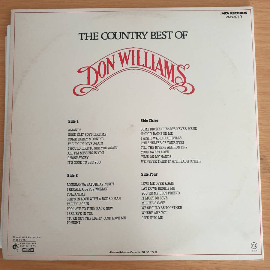Don Williams - The Country Best of  - Double Vinyl LP Record  (VG+)