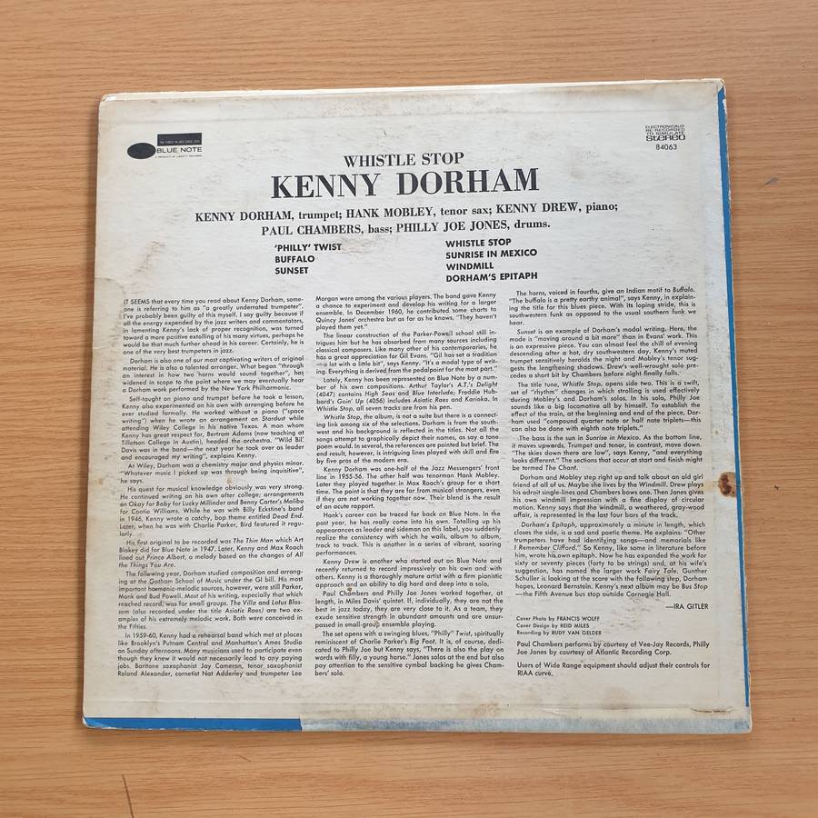 Kenny Dorham  Whistle Stop  - Vinyl LP Record  (VG)