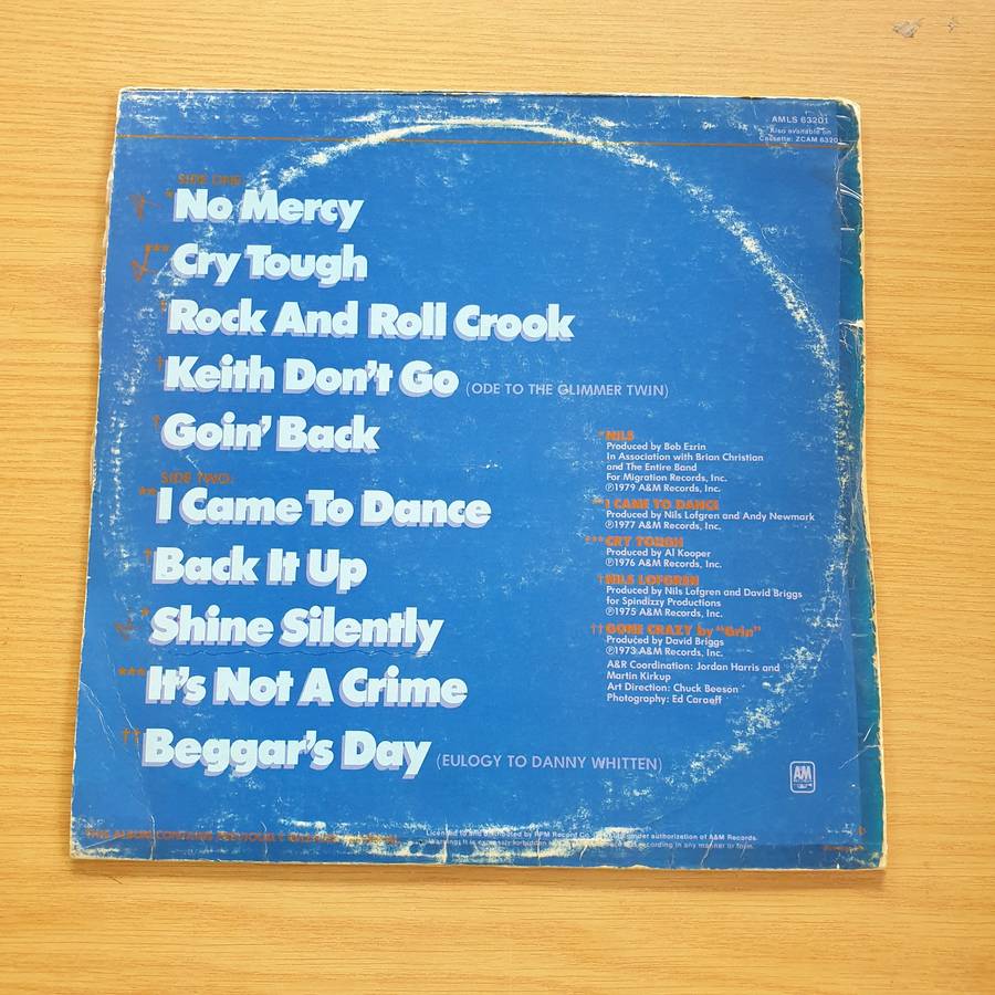 Nils Lofgren  The Best  Vinyl LP Record (VG+)
