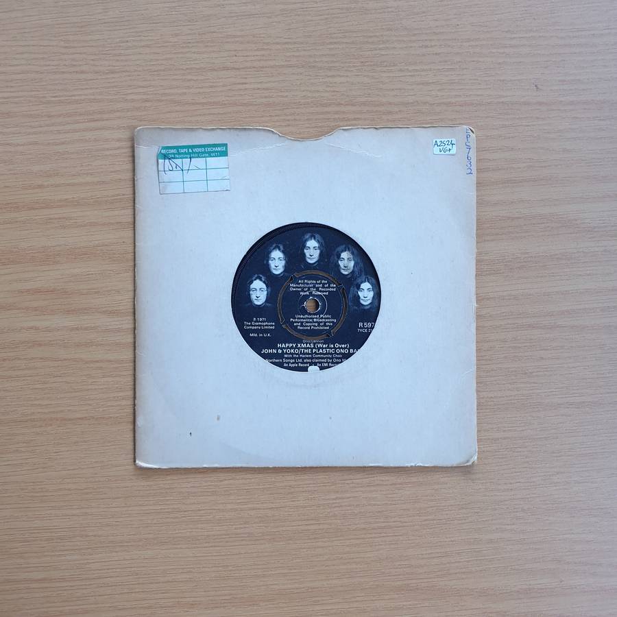 John & Yoko & The Plastic Ono Band  Happy Xmas (War Is Over) | Vinyl 7" Single | (VG+)