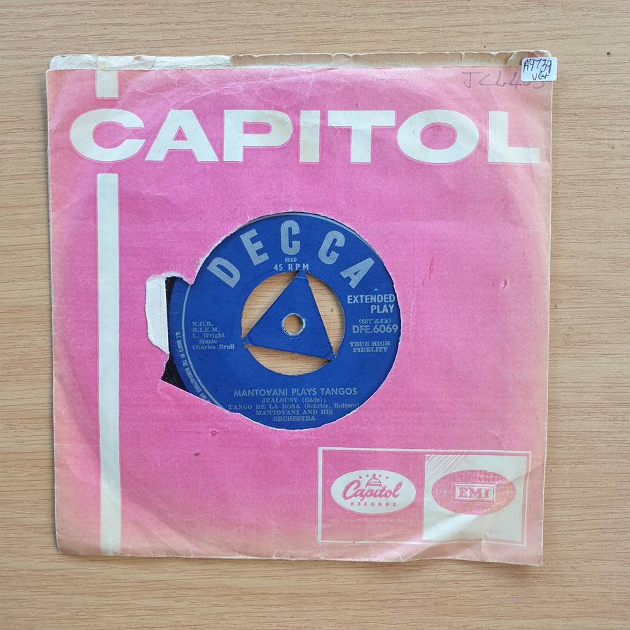 Mantovani And His Orchestra  Mantovani Plays Tangos  | Vinyl 7" Single | (VG+)
