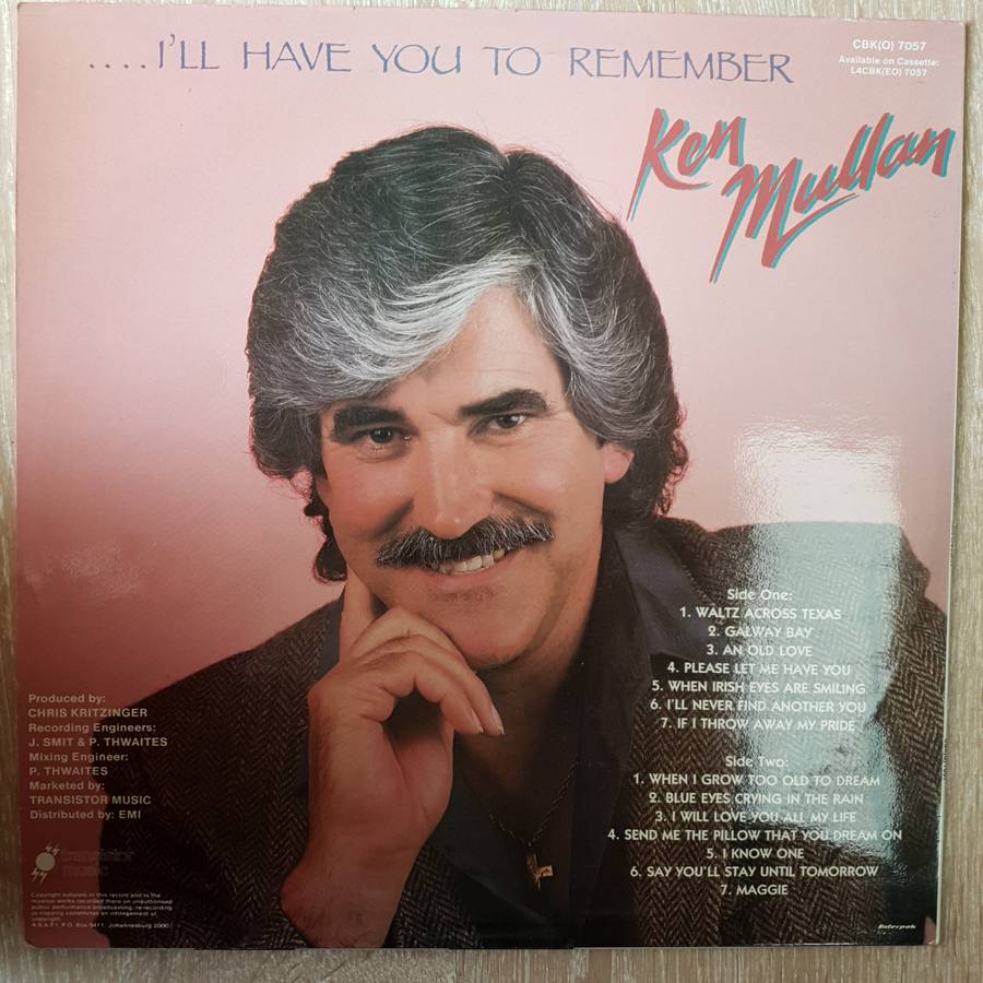 Ken Mullan  When I Grow Too Old To Dream  - Vinyl LP Record - Opened  - Very-Good Quality (VG)