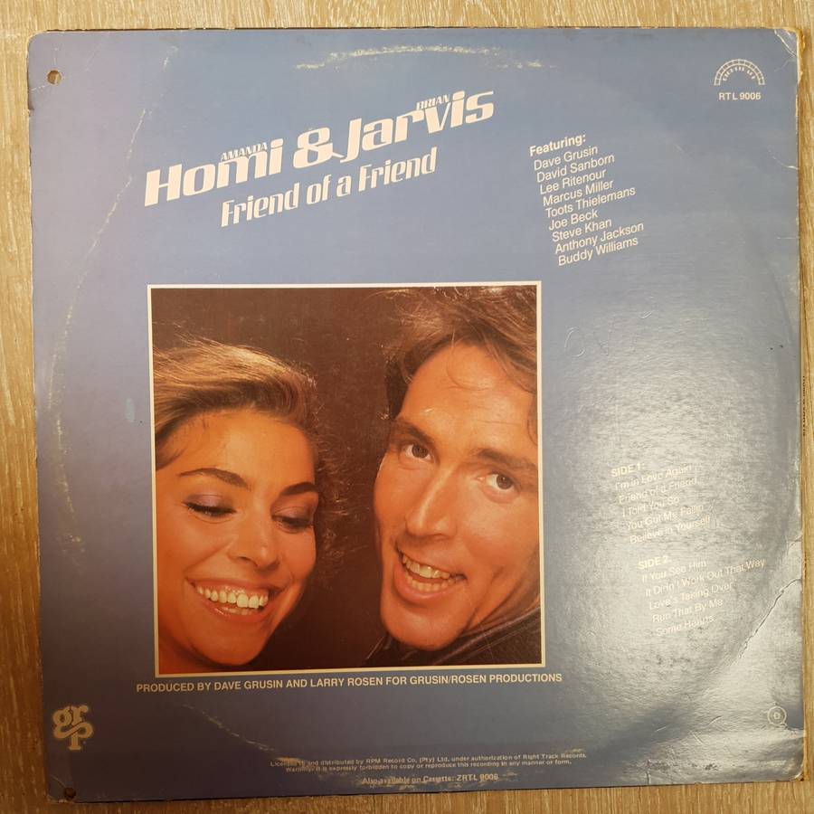 Homi & Jarvis  Friend Of A Friend - Vinyl LP Record - Very-Good+ Quality (VG+)