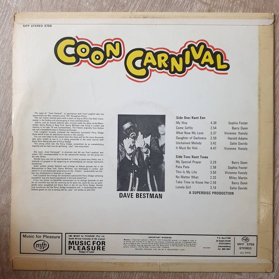 The Coon Carnival Band With The Golden City Dixies  Coon Carnival -  Vinyl Record - Opened ...