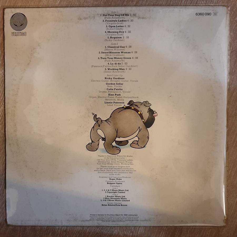 Beggars Opera  Get Your Dog Off Me - Vinyl LP Record - Very-Good+ Quality (VG+)