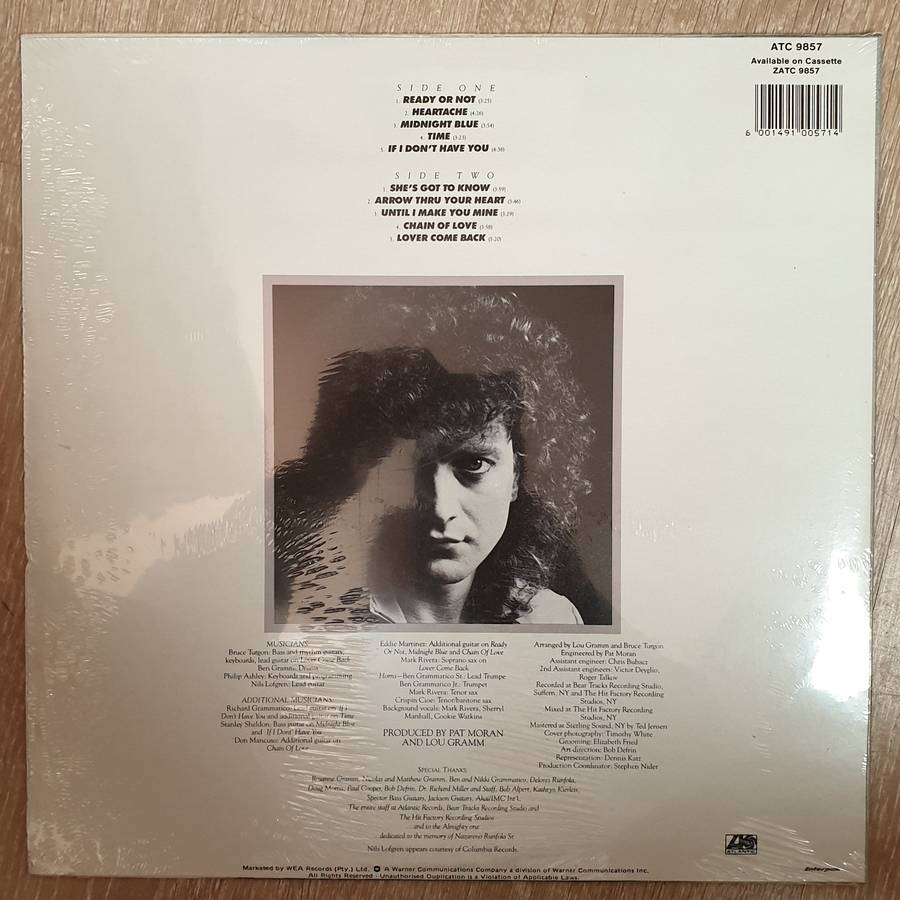Lou Gramm - Ready Or Not - Vinyl LP Record - Sealed
