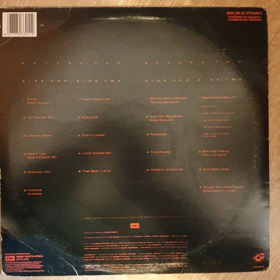 Diana Ross - Greatest Hits Live - Vinyl LP  Record - Opened  - Very-Good+ Quality (VG+)