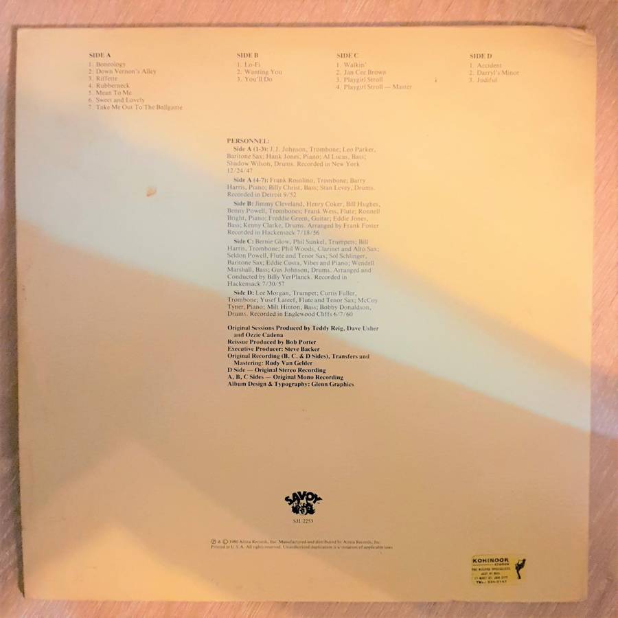 The Trombone Album - Curtis Fuller, J.J. Johnson, Frank Rosolino, Billy Ver Planck, Frank Wess ...