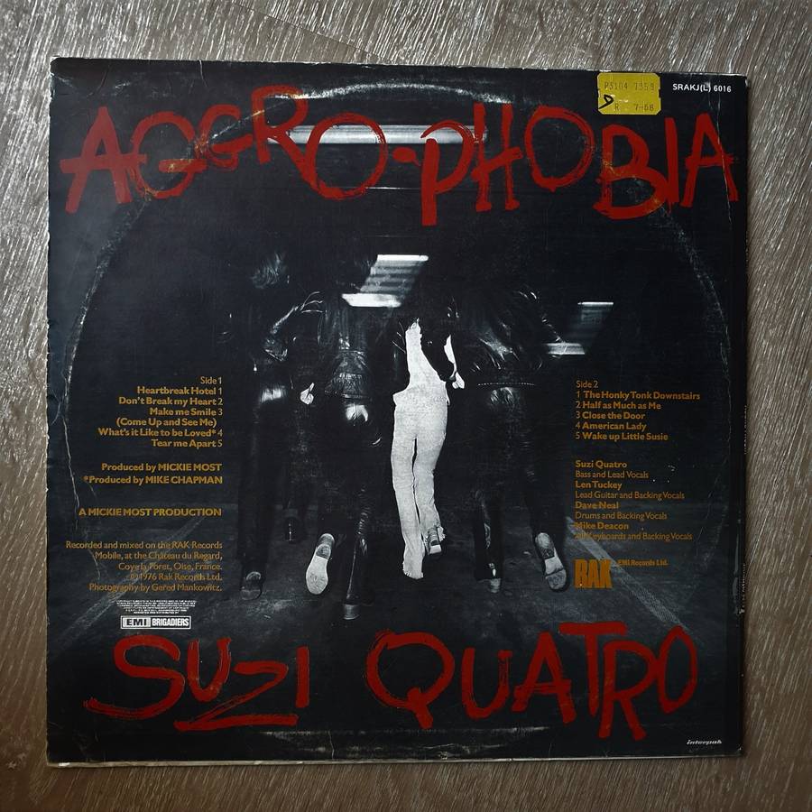Suzi Quatro  Aggro-Phobia -  Vinyl LP Record  (VG+)
