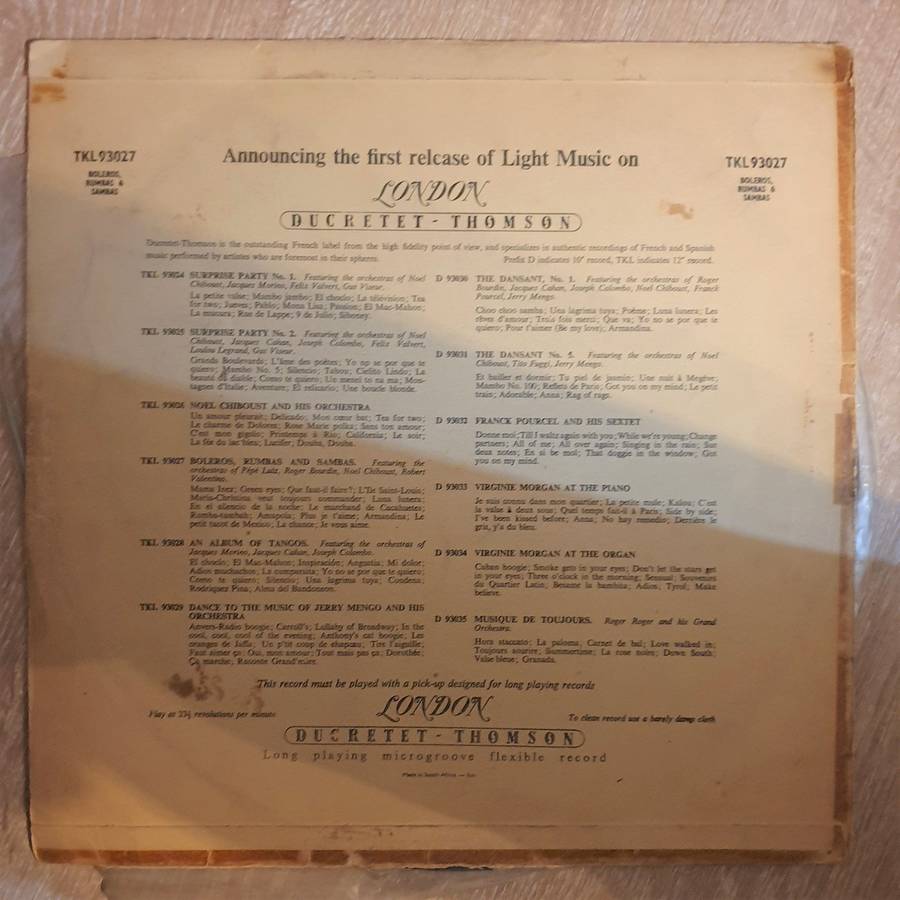 Boleros Rumbas And Sambas -The Orchestras Of Pepe Luiz - Vinyl LP Record - Opened  - Very-Good Qu...