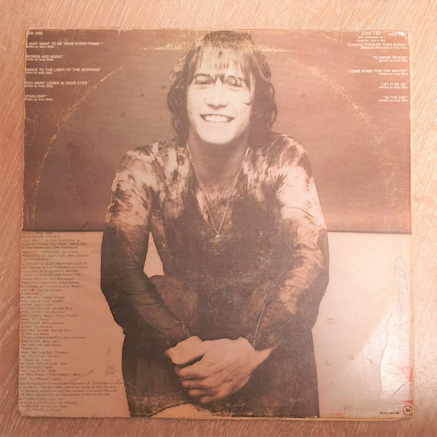 Andy Gibb  Flowing Rivers - Vinyl LP Record - Opened  - Very-Good- Quality (VG-)