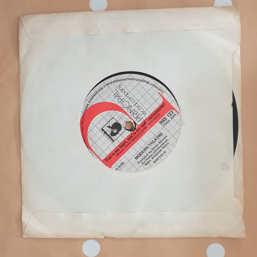 Modern Talking  You're My Heart, You're My Soul - Vinyl 7" Record - Very-Good+ Quality (VG+)