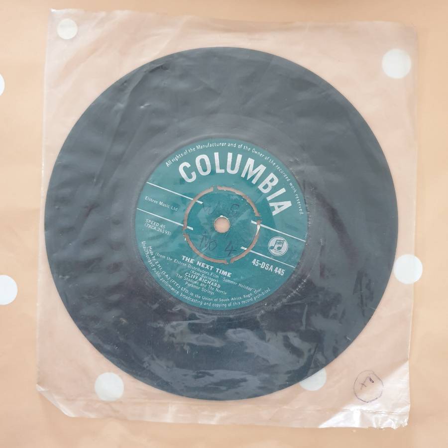 Cliff Richard, The Shadows  The Next Time / Bachelor Boy - Vinyl 7" Record - Good Quality (G)