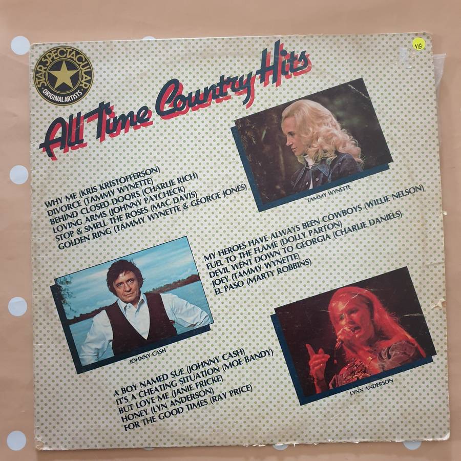 All Time Country Hits - Original Artists - Vinyl LP Record  (VG)