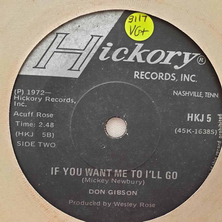 Don Gibson  Woman / If You Want Me To I'll Go - Vinyl 7" Record - Very-Good+ Quality (VG+)