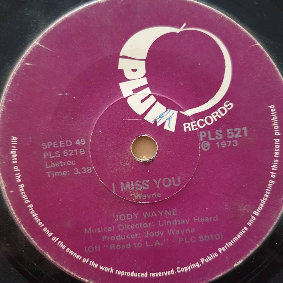 Jody Wayne  The Wonder Of Your Love / I Miss You - Vinyl 7" Record - Good Quality (G)
