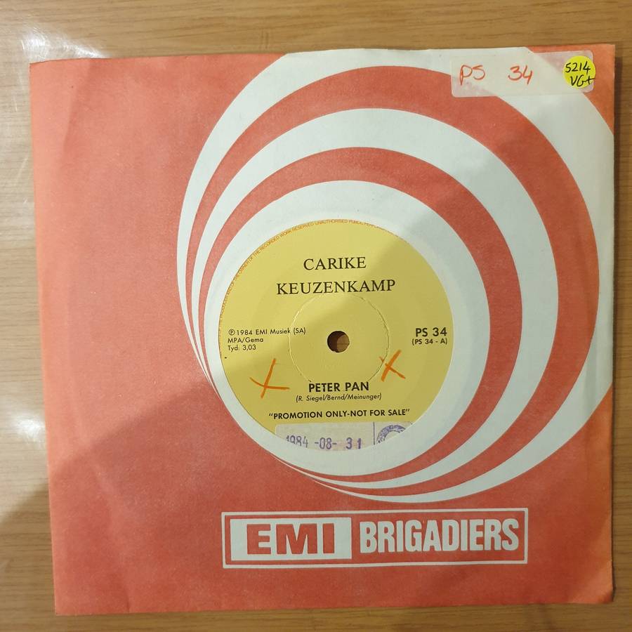 Carike Keuzenkamp - Peter Pan -  Vinyl 7" Record - Very-Good+ Quality (VG+) (verygoodplus)