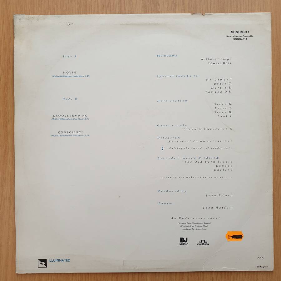 400 Blows  Movin'  Vinyl LP Record - Very-Good+ Quality (VG+) (verygoodplus)