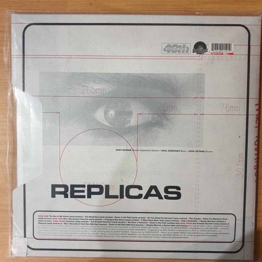 Tubeway Army (Gary Numan) Replicas - Blue/Green Colour  Double Vinyl LP Record - Very-Go...