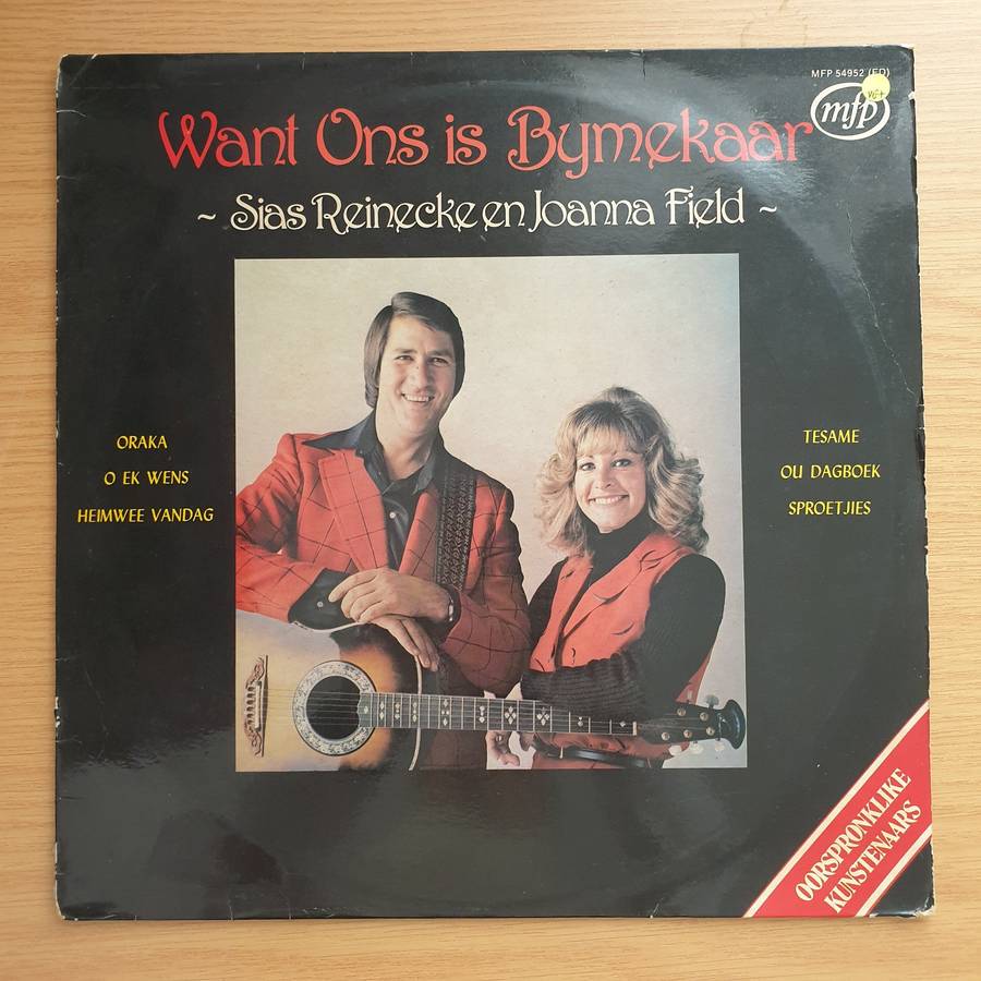Sias Reinecke en Joanna Field  Want Ons is Bymekaar - Vinyl LP Record - Very-Good+ Quality (VG+)
