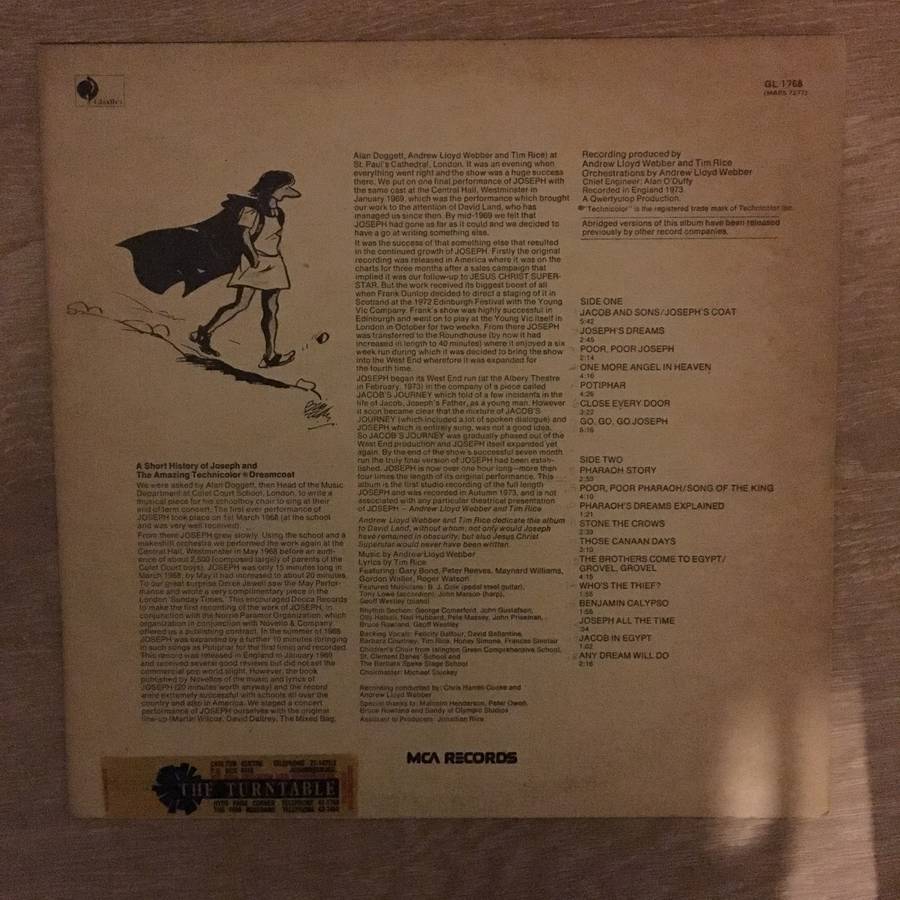 Joseph and the Amazing Technicolour Dream Coat - Vinyl LP Record - Opened  - Very-Good- Quality (...