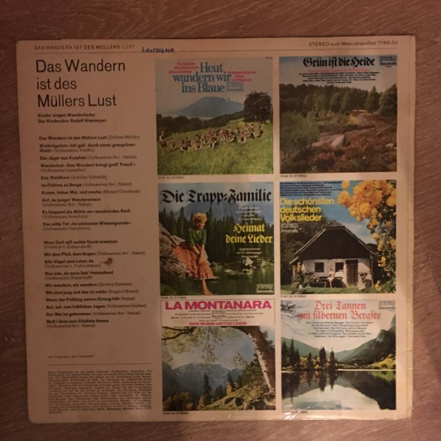 Der Kinderchor Rudolf Kiermeyer  Das Wandern Ist Des Müllers Lust  - Vinyl LP Record - Ope...