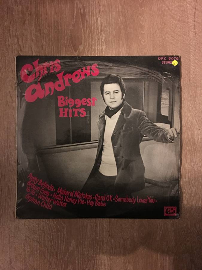 Chris Andrews - Bigger Hits -  Vinyl LP Record  - Opened  - Very-Good+ Quality (VG+)
