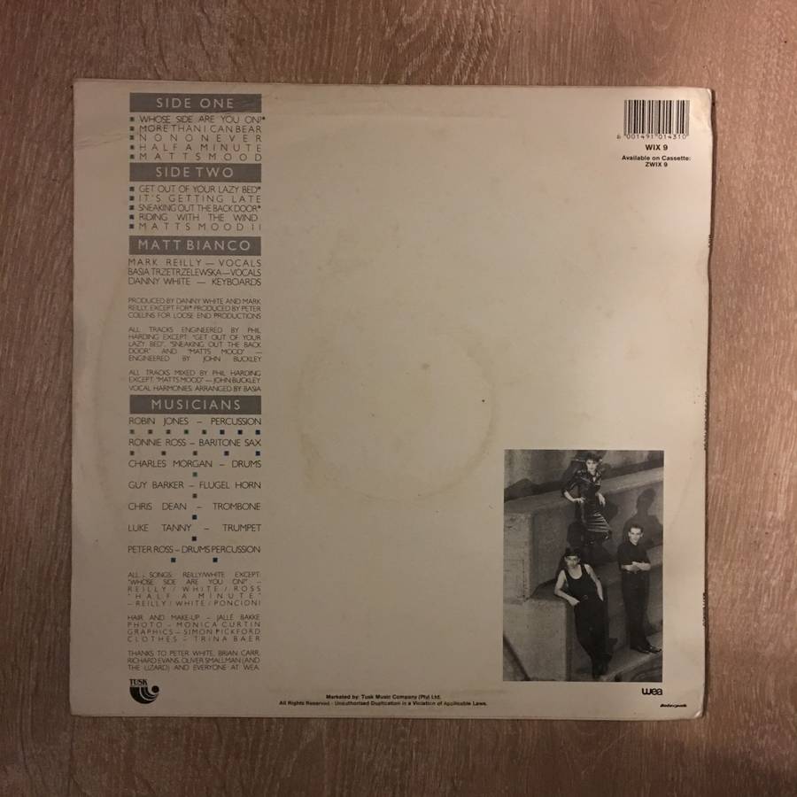 Matt Bianco - Whose Side Are You On - Vinyl LP Record - Opened  - Very-Good+ Quality (VG+)