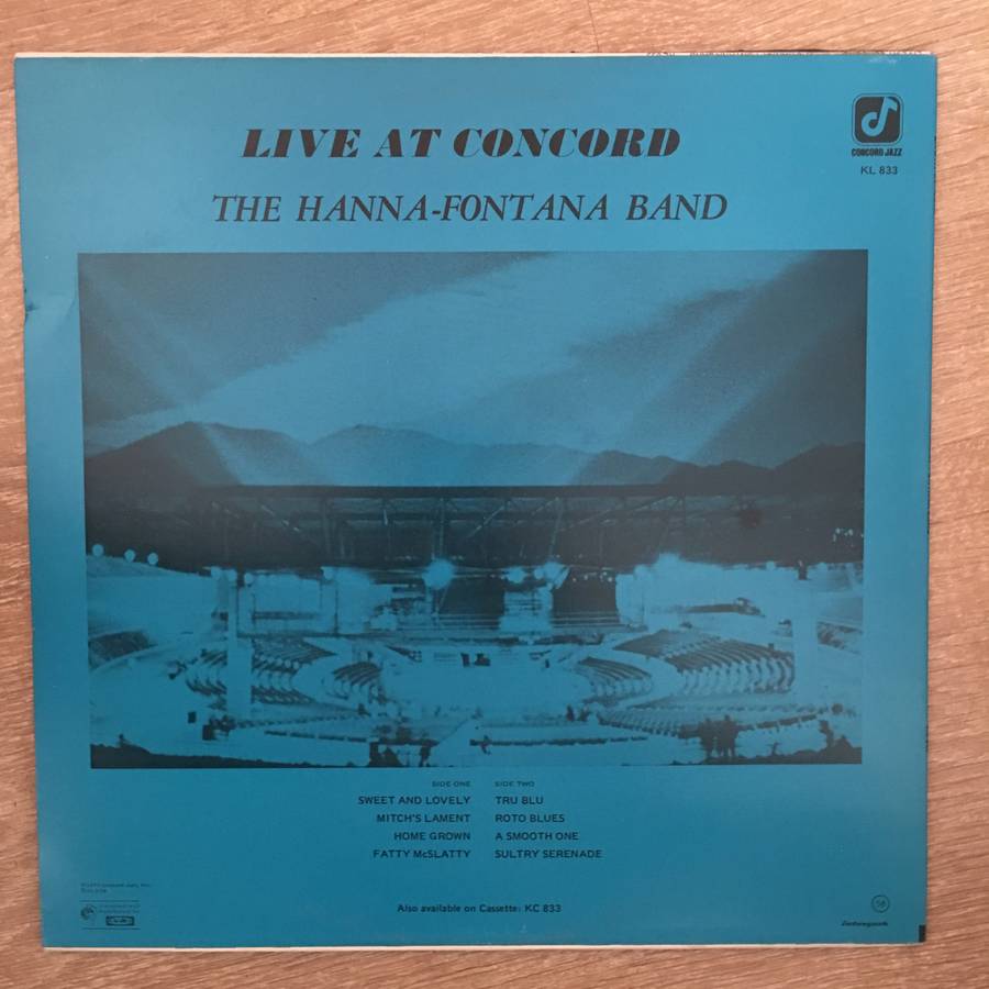 The Hanna-Fontana Band Featuring Jake Hanna And Carl Fontana  Live At Concord - Vinyl -  Vi...