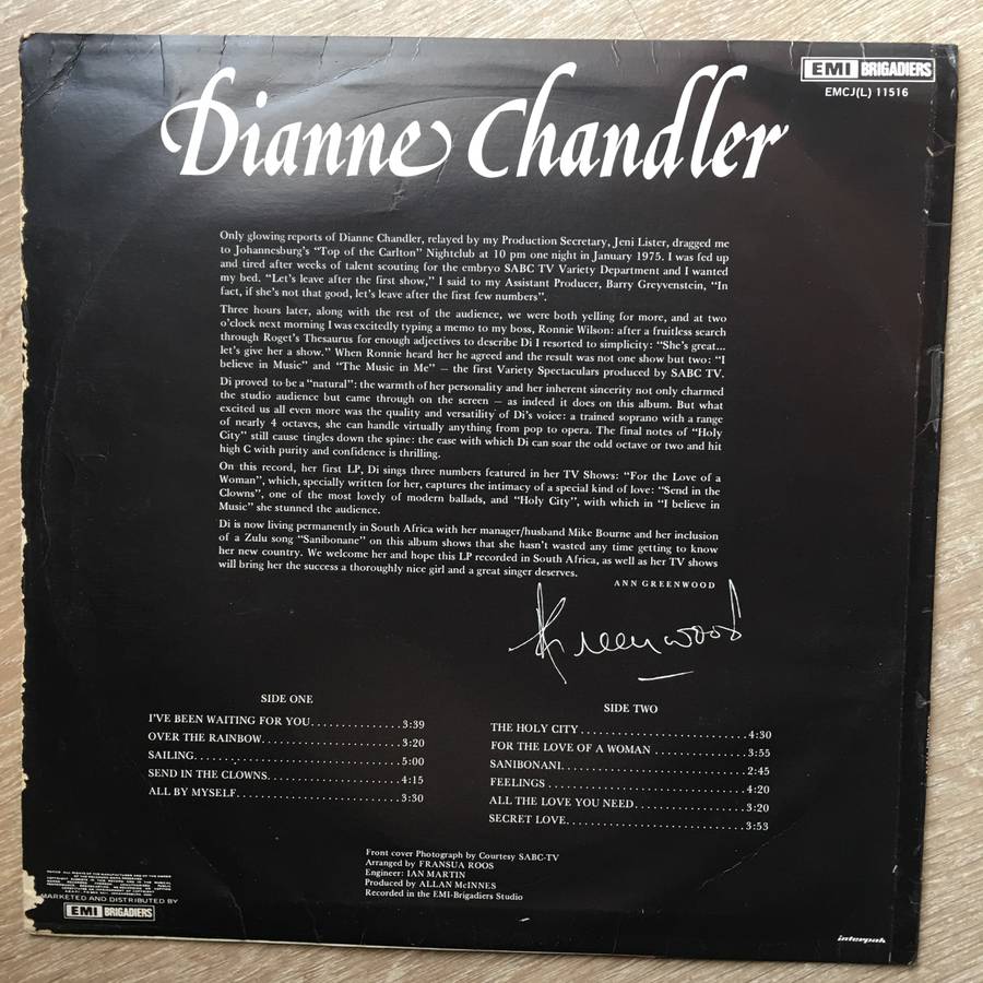 Dianne Chandler -  Dianne Chandler - Vinyl LP Record  (G)
