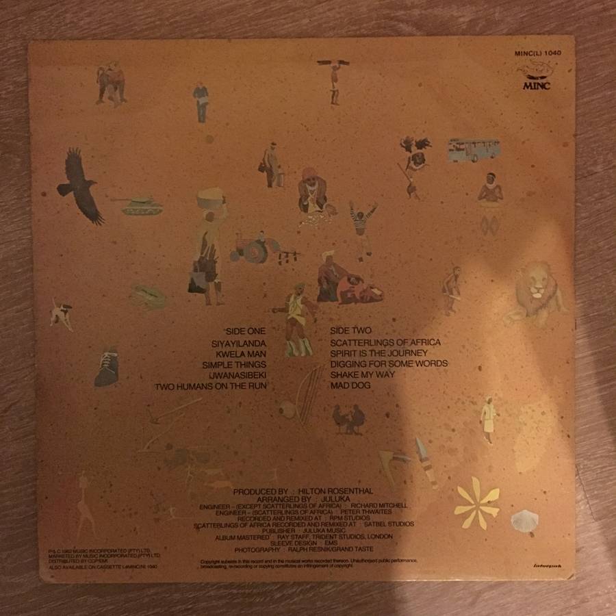 Juluka - Scatterings - Vinyl LP Record - Opened  - Good+ Quality (G+)