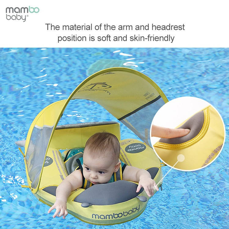 Mambobaby chest and back float - Air free - With canopy - Beetle blue