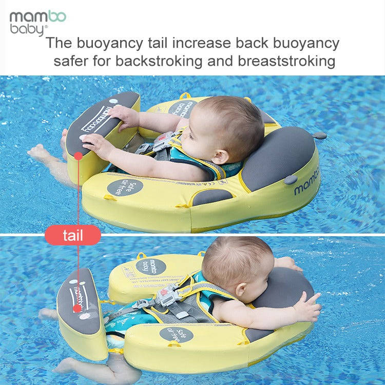 Mambobaby chest and back float - Air free - With canopy - Beetle blue