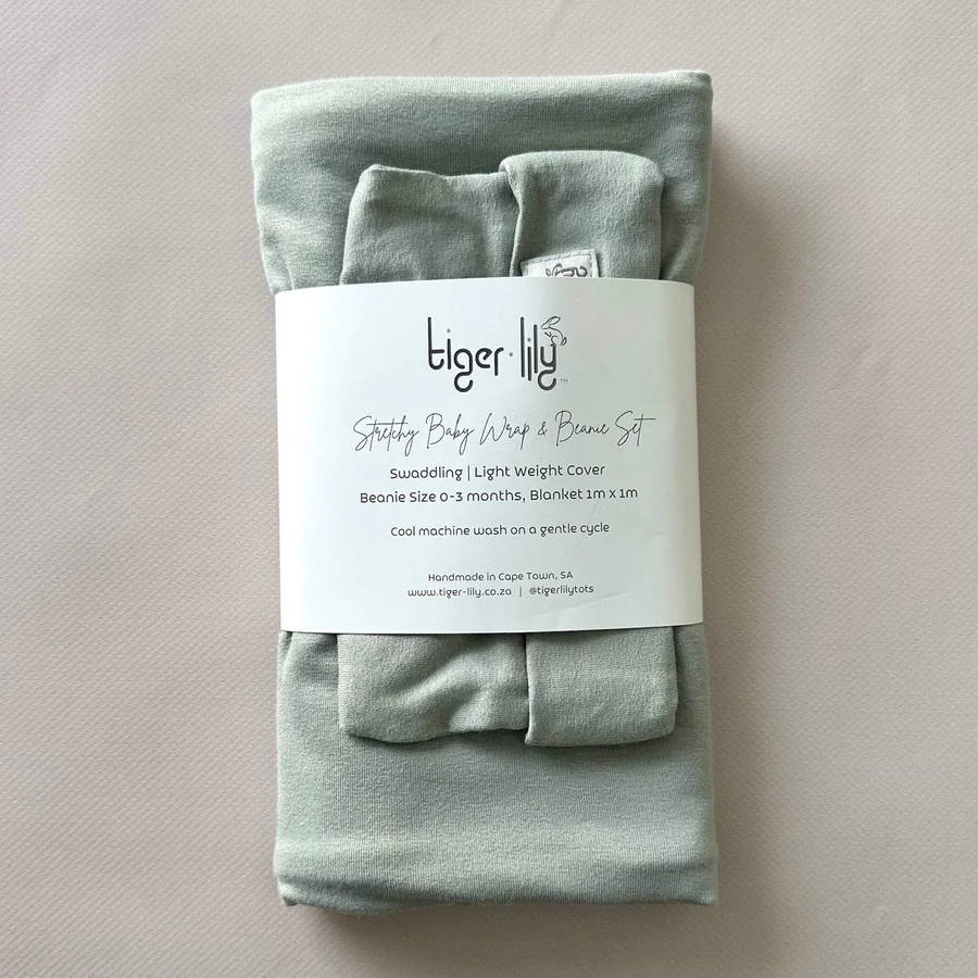 Tiger Lily swaddle and beanie set - various colors