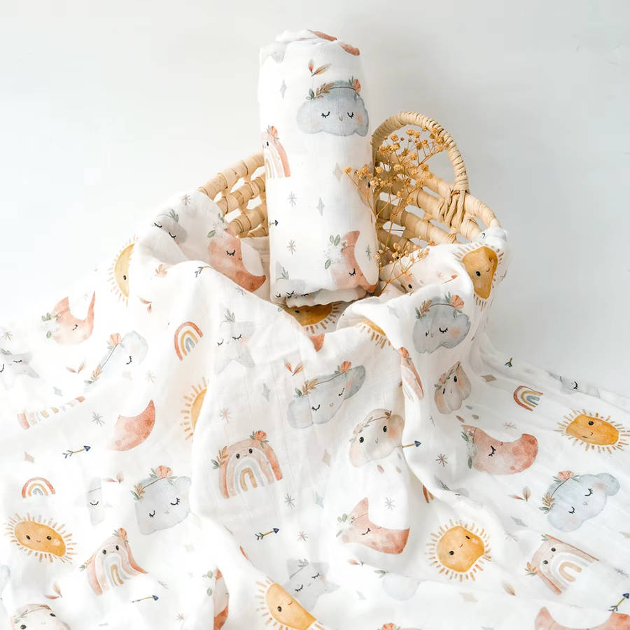 Bamboo cotton muslin blanket - Various prints