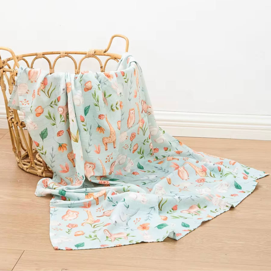 Bamboo cotton muslin blanket - Various prints