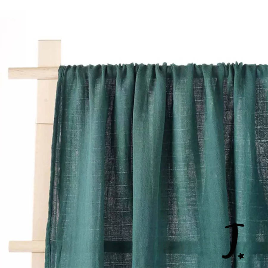 100% cotton muslin blanket - Forest green