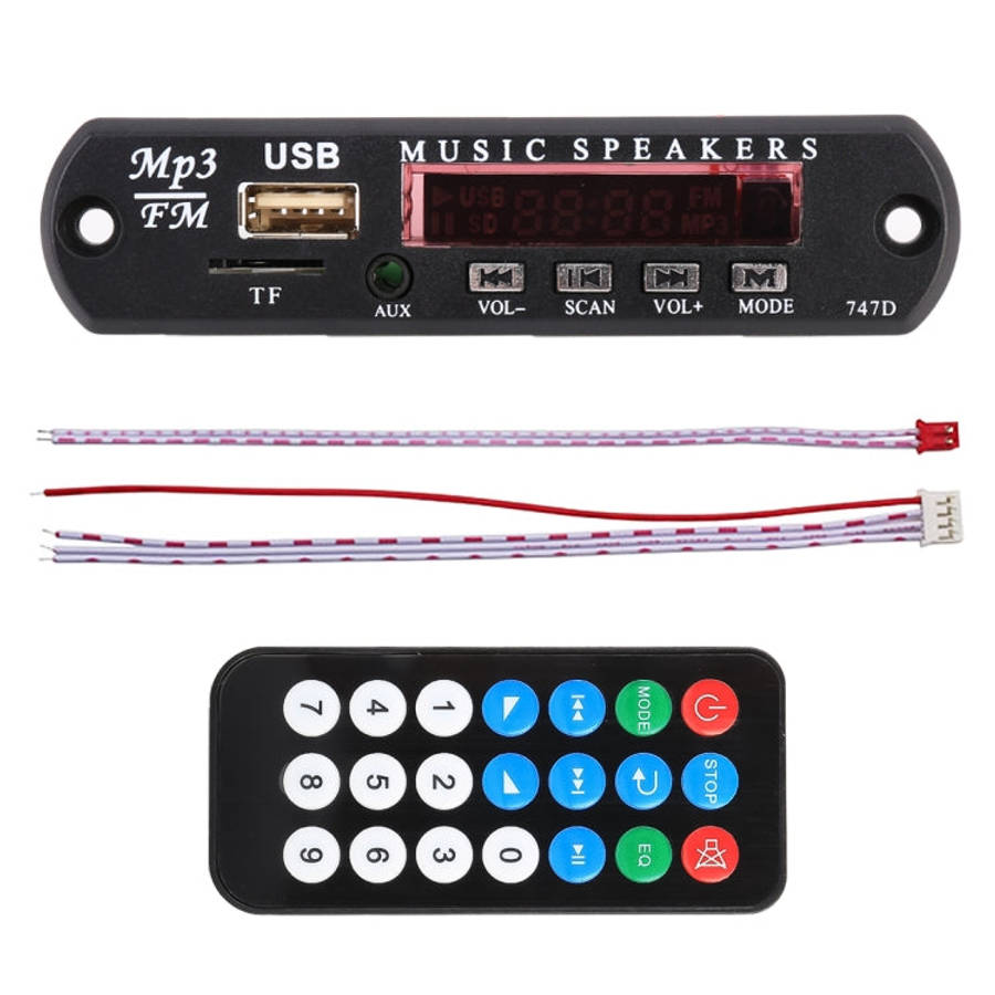 Car 12V Audio Bluetooth MP3 Player Decoder Board FM Radio TF USB 3.5 mm AUX, without Recording, w...