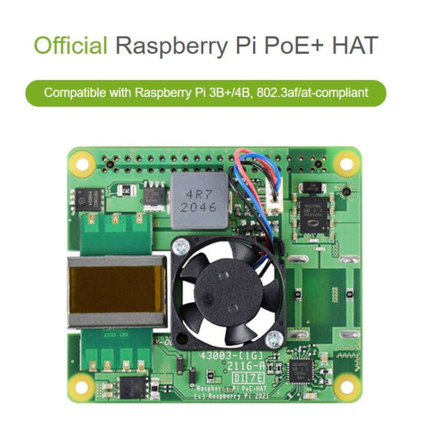 Waveshare Raspberry Pi PoE+ HAT Ethernet Expansion Board for Raspberry Pi 3B+/4B