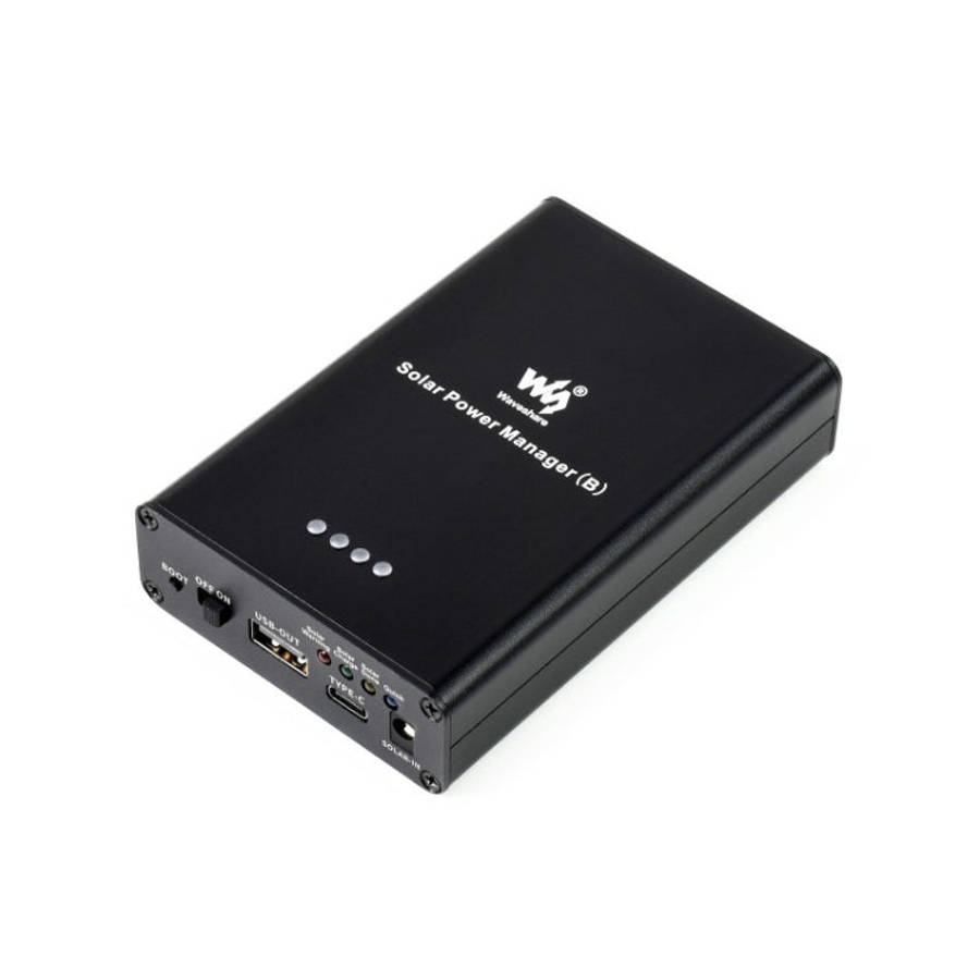Waveshare Solar Power Manager, Embedded 10000mAh Li-Po Battery, Support 6V~24V Solar Panels, 19799