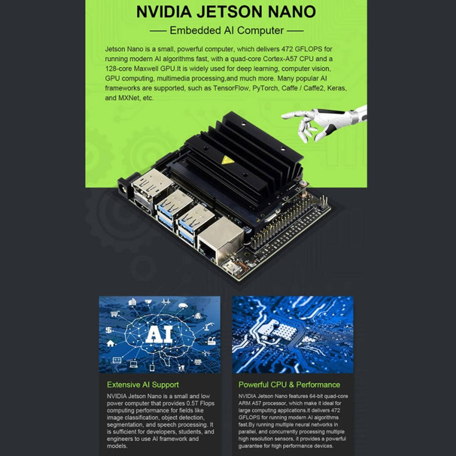 Waveshare JETANK AI Tracked Mobile Robot Kit, Based on Jetson Nano, EU Plug, Waveshare JETANK AI