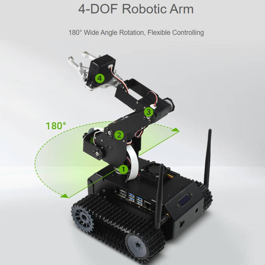 Waveshare JETANK AI Tracked Mobile Robot Kit, Based on Jetson Nano, EU Plug, Waveshare JETANK AI