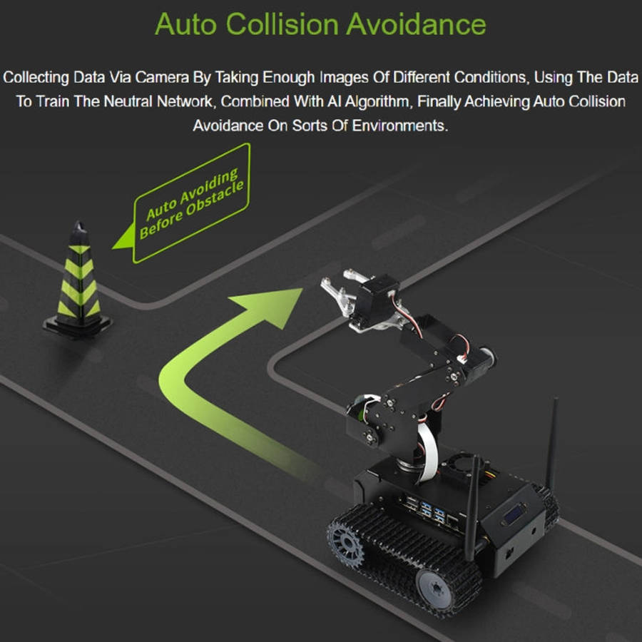 Waveshare JETANK AI Tracked Mobile Robot Kit, Based on Jetson Nano, EU Plug, Waveshare JETANK AI