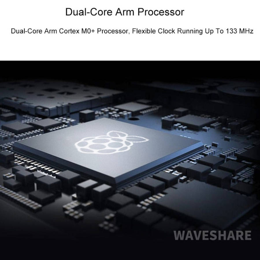 Waveshare RP2040-LCD-0.96 Pico-like MCU Board Based on Raspberry Pi MCU RP2040, with Pinheader, R...