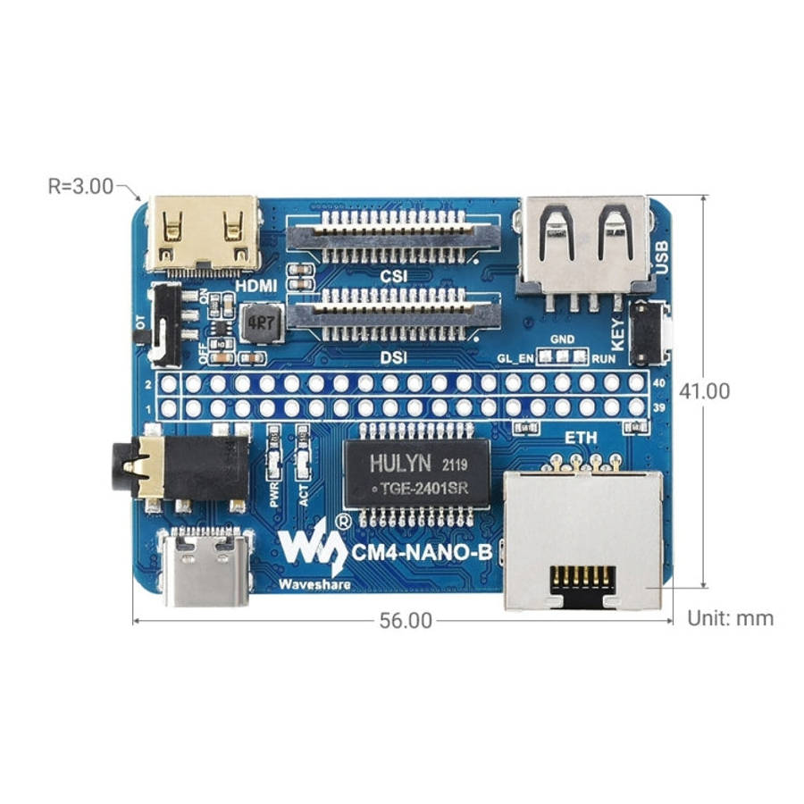 Waveshare Nano Base Board B for Raspberry Pi CM4, Nano Base Board B