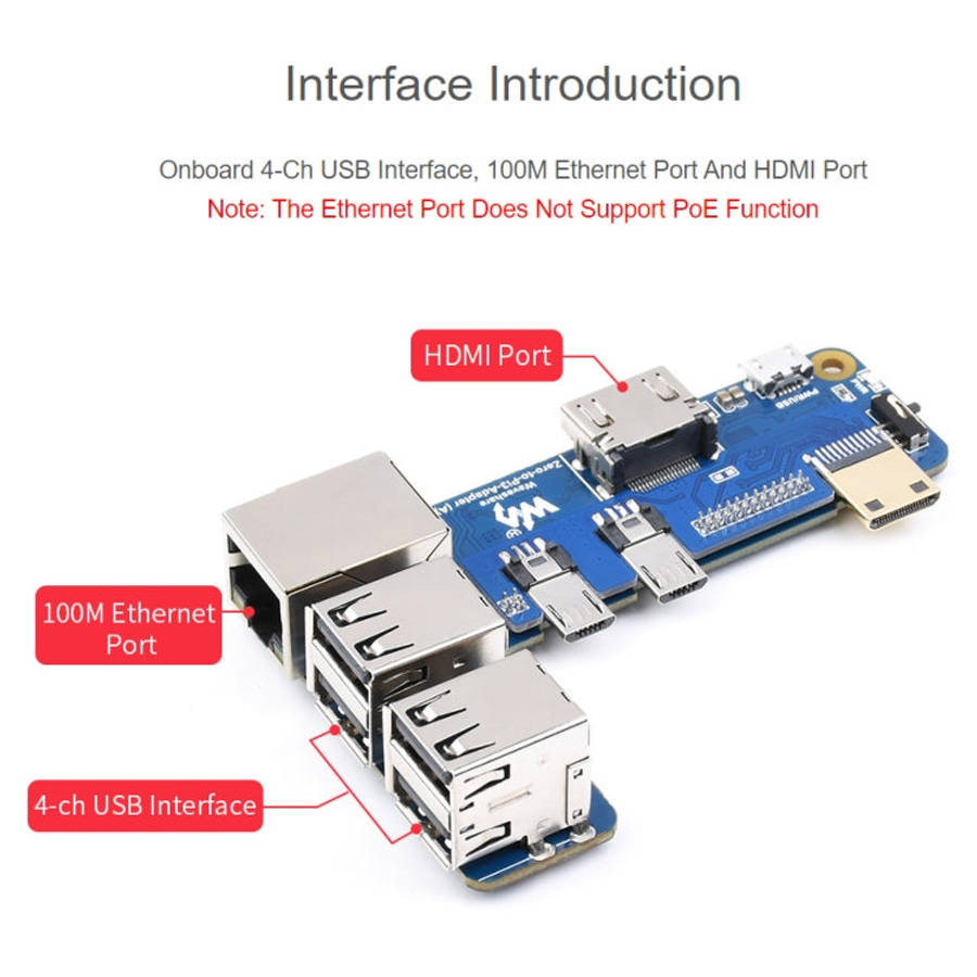 Waveshare Raspberry Pi Zero To 3B Adapter for Raspberry Pi 3 Model B/B+, Pi Zero To 3B