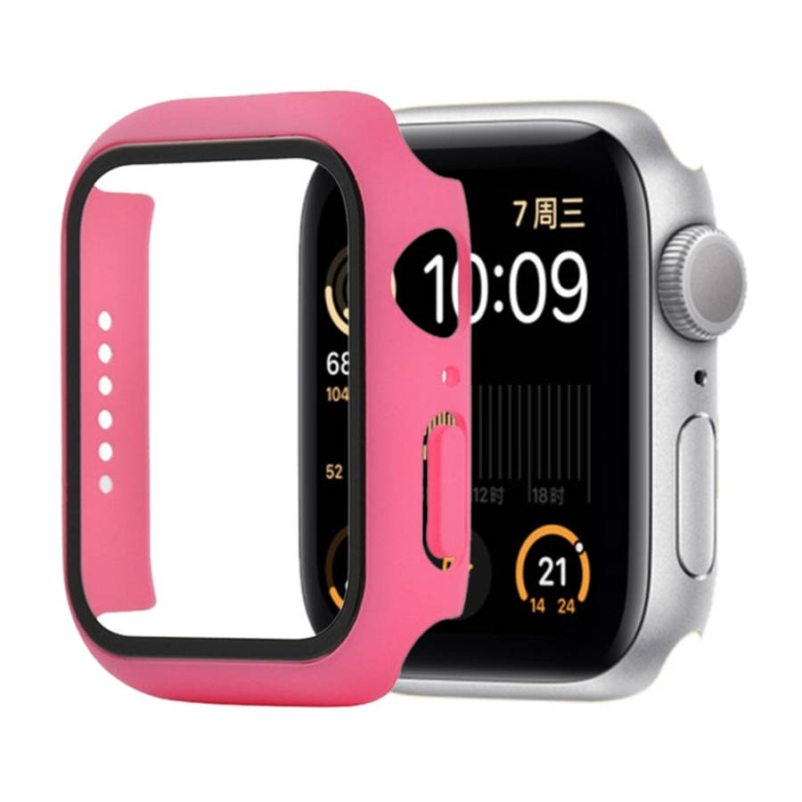 Shockproof PC+Tempered Glass Protective Case with Packed Carton For Apple Watch 44mm(Orange), For...